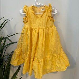 Sunny Yellow Ruffle Dress for Kids